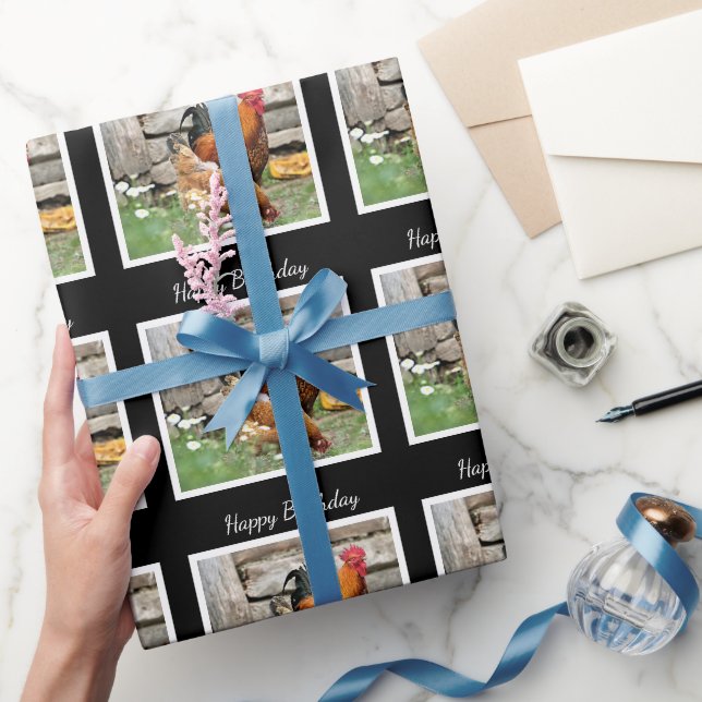 Birthday Wrapping Paper / Barnyard Chickens (Gifting)