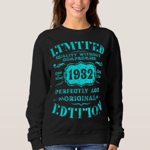 Birthday Year 1932 Gift Used Grunge Vintage Sweatshirt