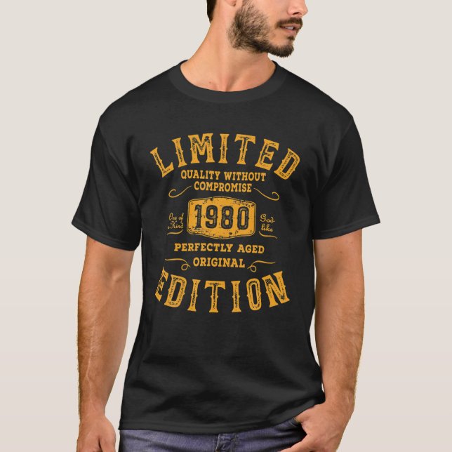 Birthday Year 1980 Limited Edition Gift Used Grung T-Shirt (Front)