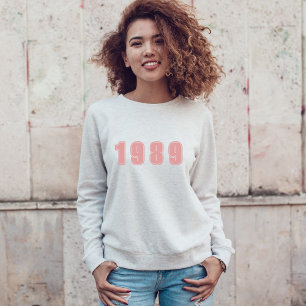 Birthday Year, custom blush pink trendy typography Sweatshirt