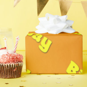 Birthday (yellow) wrapping paper