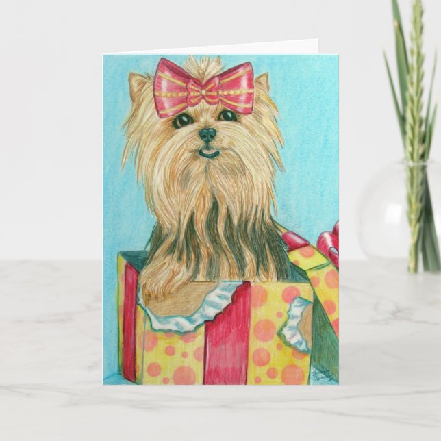Birthday Yorkie Card (Front)