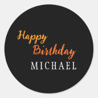 Birthday Your Name Minimalist Personal Modern