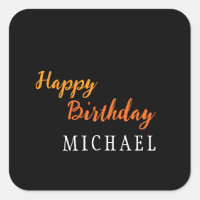 Birthday Your Name Minimalist Personal Modern