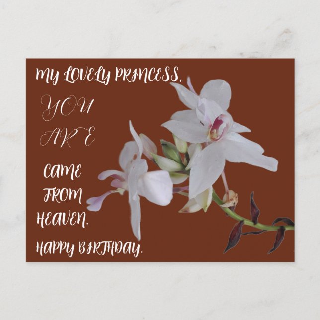 BIRTHDAYDAY FLOWER GIFT FOR DAUGHTER SISTER FRIEND POSTCARD (Front)