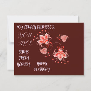 BIRTHDAYDAY FLOWER GIFT FOR DAUGHTER SISTER FRIEND POSTCARD