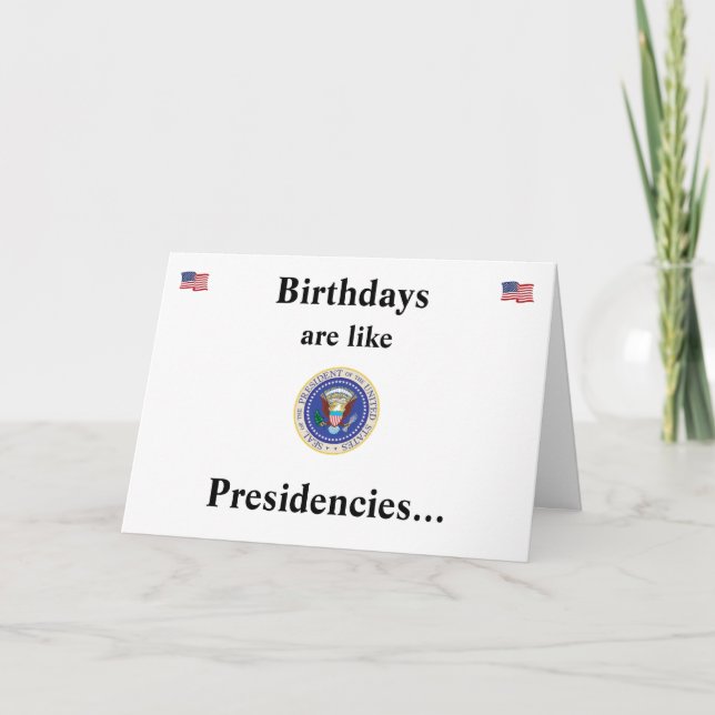 Birthdays and Presidents Card (Front)