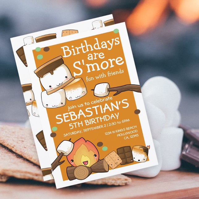Birthdays are more fun with friends marshmallow invitation (Creator Uploaded)