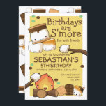 Birthdays are more fun with friends marshmallow invitation<br><div class="desc">Fun and cute Kawaii Style Birthdays are s' more fun with friends marshmallow party invitation from Ricaso - featuring cute marshmallow,  camp fire and chocolate - easy to personalise with your own details - a colourful fun invite</div>