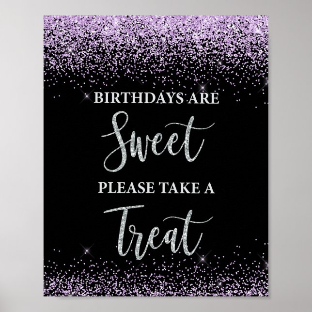 Birthdays are Sweet Please Take a Treat Party Sign (Front)