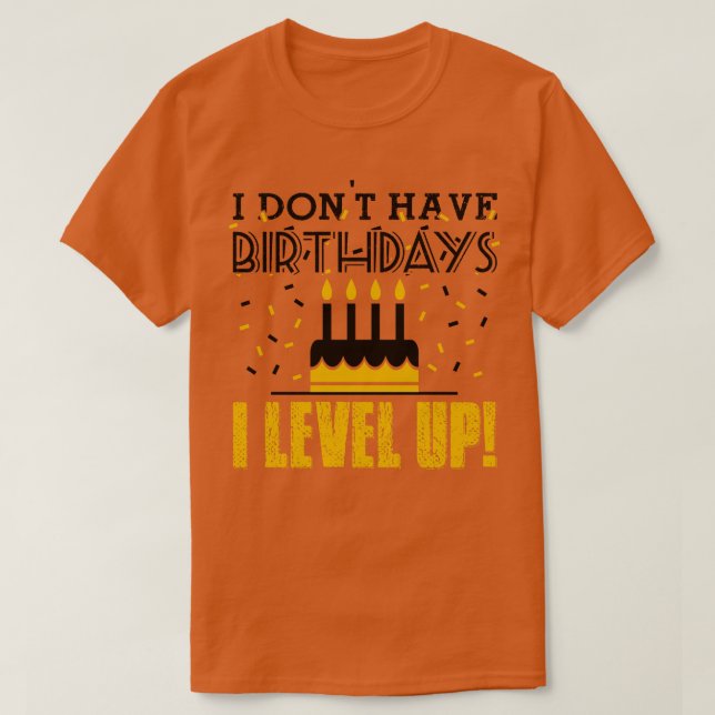 Birthdays black T-Shirt (Design Front)
