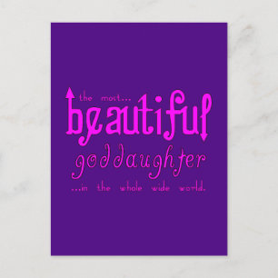 Birthdays Christmas Parties Beautiful Goddaughter Holiday Postcard