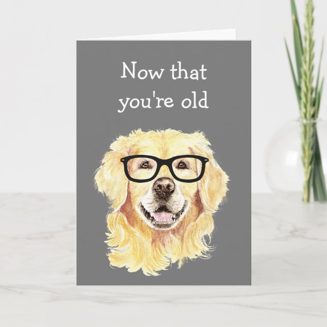 Birthdays Fun Old Age Put on Glasses Card (Front)