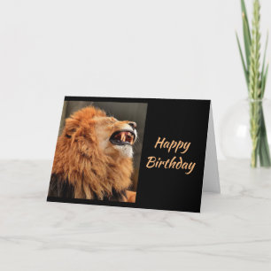 Birthdays Old Age Memory Loss Laughing Lion Card