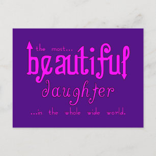 Birthdays Parties Christmas : Beautiful Daughter Holiday Postcard