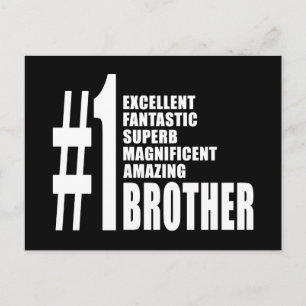 Birthdays Parties Christmas : Number One Brother Holiday Postcard