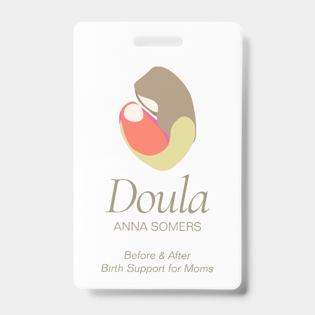 Birthing Coach Doula Midwife Mother and Baby ID Badge (Front)