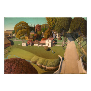 Birthplace Of Herbert Hoover, 1931 by Grant Wood Photo Print
