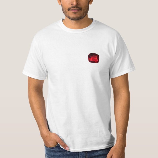 Birthstone Chart Garnet January T-Shirt (Front)