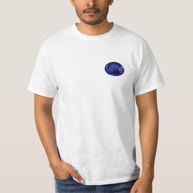 Birthstone Chart Sapphire September T-Shirt (Front)