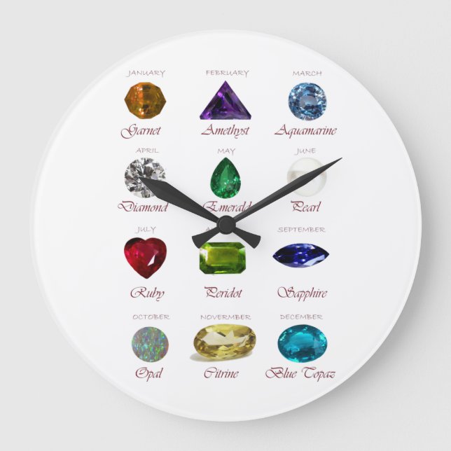 Birthstone Large Clock (Front)