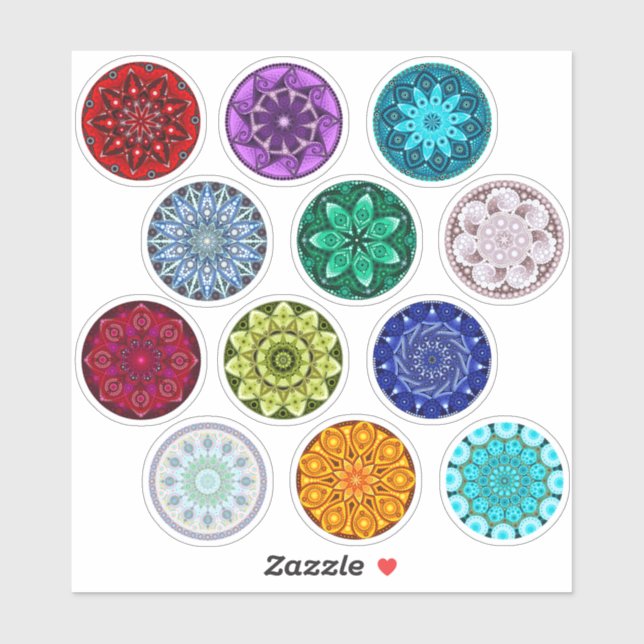 Birthstone Mandala Sticker Pack (Sheet)