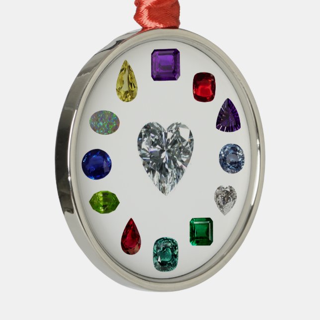 Birthstone  metal tree decoration (Right)