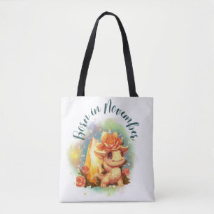 Birthstone November Topaz Dragon Tote Bag