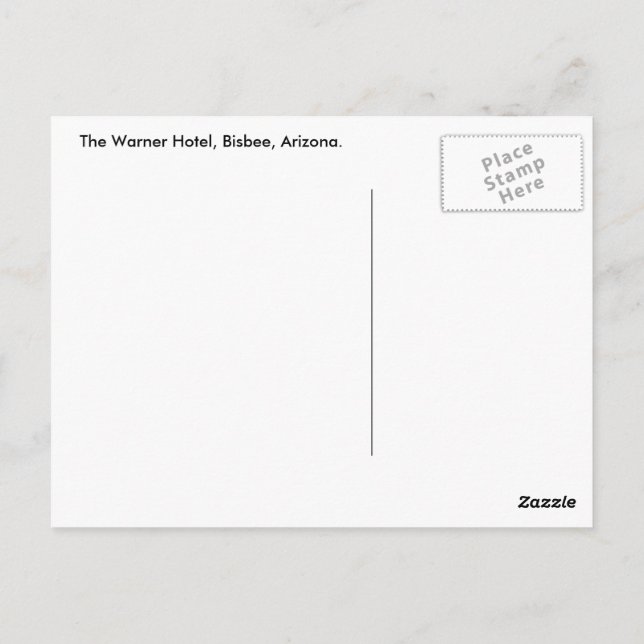 Bisbee Postcard (Back)