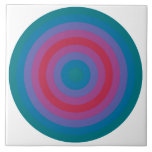 Biscay Bay Viva Magenta Circles Tile<br><div class="desc">Enjoy this circle pattern in gradients from the colour of the year 2023 Viva Magenta to Biscay Bay.</div>