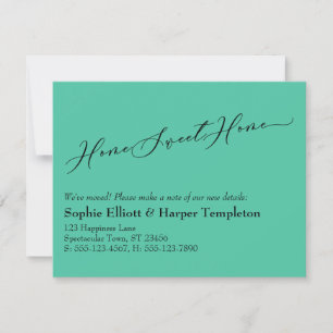 Biscay Green Home Sweet Home New Address Card