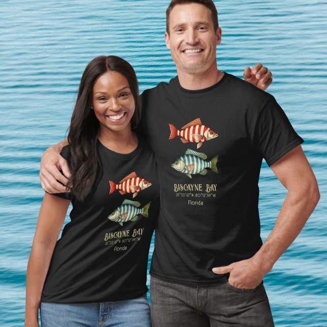 Biscayne Bay Florida nautical fish T-Shirt (Creator Uploaded)