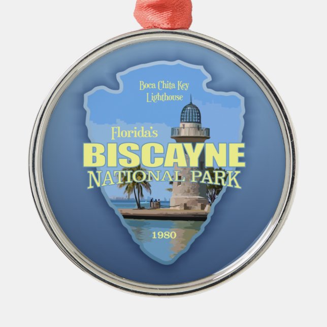Biscayne National Park (arrowhead) Metal Tree Decoration (Front)