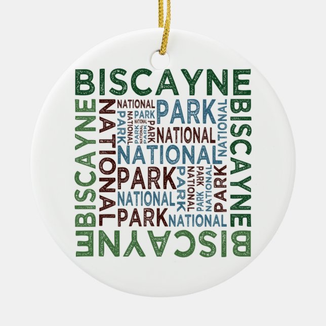 Biscayne National Park Ceramic Tree Decoration (Front)