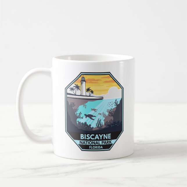 Biscayne National Park Florida Emblem Coffee Mug (Left)