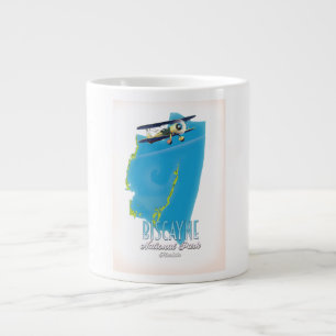 Biscayne national park Florida map Large Coffee Mug