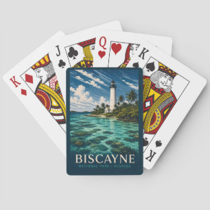 Biscayne National Park Florida Modern Woodblock Playing Cards