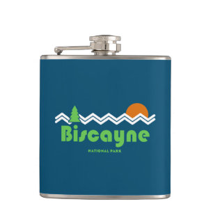 Biscayne National Park Retro Hip Flask