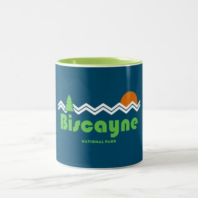 Biscayne National Park Retro Two-Tone Coffee Mug (Center)