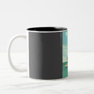 Biscayne National Park Vintage Florida Travel Post Two-Tone Coffee Mug