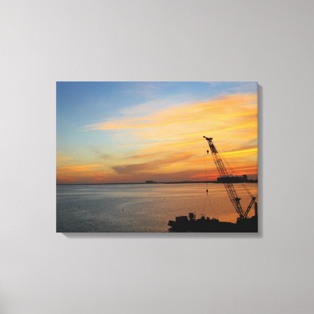 Biscayne sunset canvas print (Front)