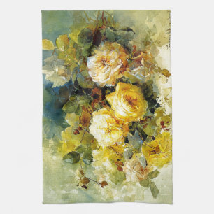 Bischoff - Roses (yellow) Tea Towel
