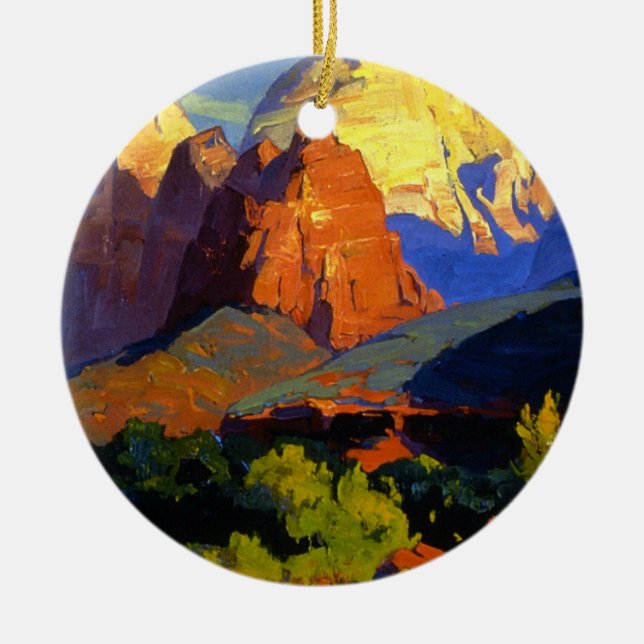 Bischoff - Zion Park Ceramic Tree Decoration (Front)