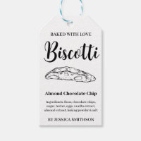 Biscotti Custom Homemade label BIS001tag
