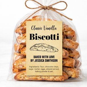 Biscotti Custom Homemade label BIS003btr