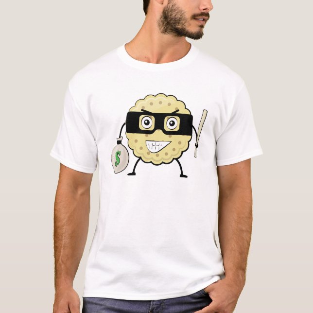 Biscuit Bandit - Funny Character Illustration  T-Shirt (Front)