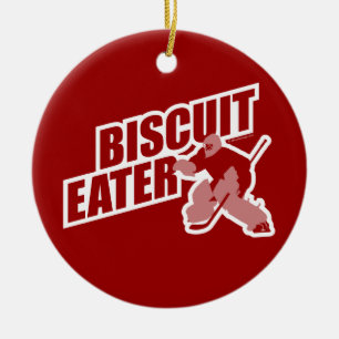 Biscuit Eater (Hockey Goalie) Ceramic Tree Decoration