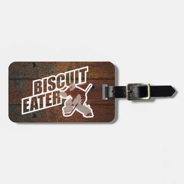 Biscuit Eater (Hockey Goalie) Luggage Tag (Front Horizontal)