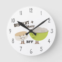 Biscuit & Gravy BFF Funny Clock