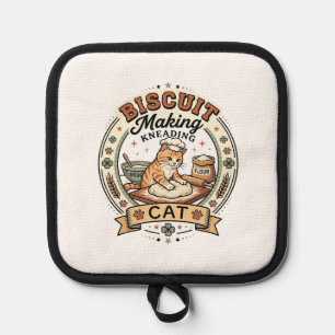 Biscuit Making Kneading Cat Biscuit Making Kneadin Pot Holder